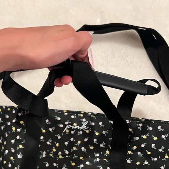 Pink VS Floral Print Tote Bag - Picture 8 of 8